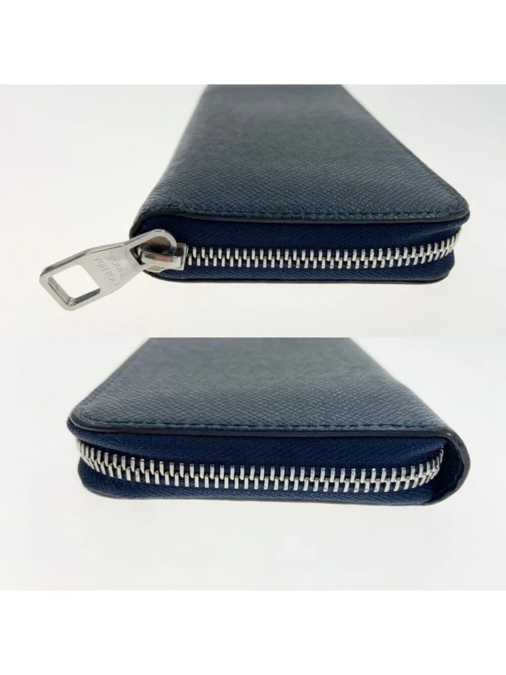 Louis Vuitton Taiga Zippy Wallet Vertical Zip Around Navy